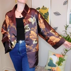 Oversized vintage satin jacket🏵️🌿